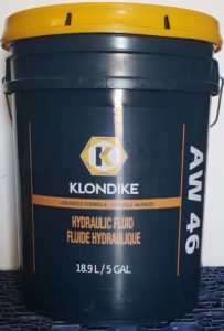 Hydraulic Oil distributor in New Westminster and Abbotsford Pail of Klondike AW 46